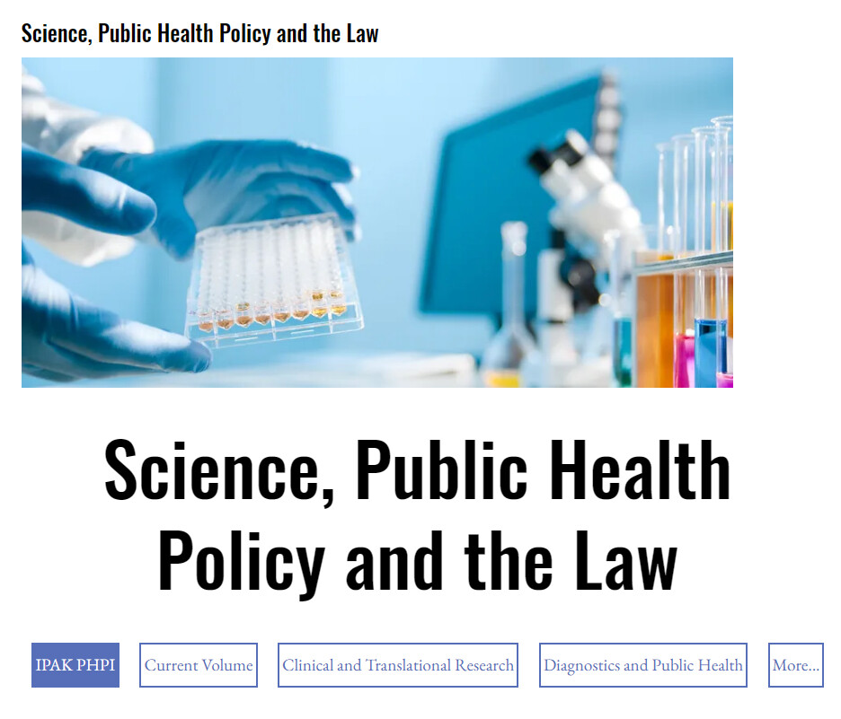 Science, Public Health Policy & the Law