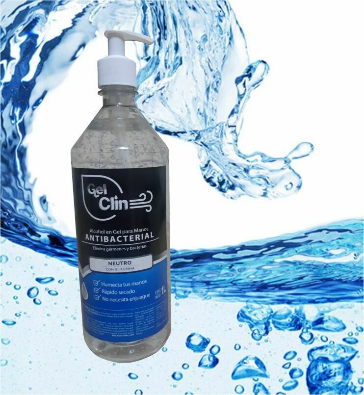 Alcohol en gel de 1L, con dispensador