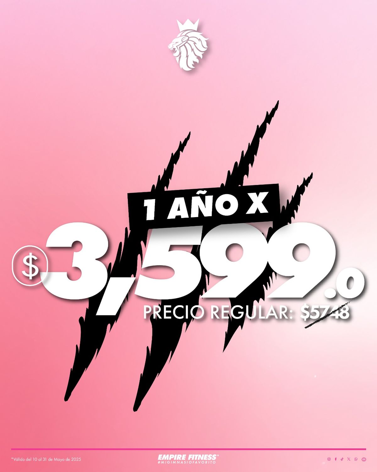 12 Meses x $3599 + Inscripción Gratis