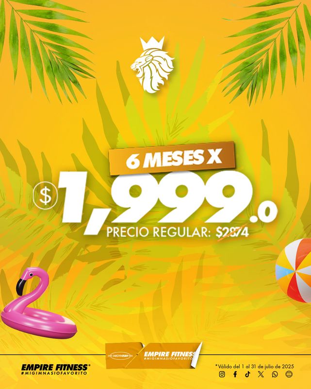 6 Meses x $1999 + Inscripción Gratis