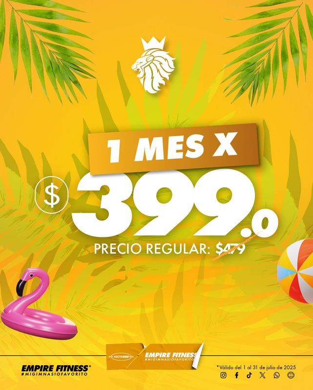 1 Mes x $399 + Inscripción Gratis