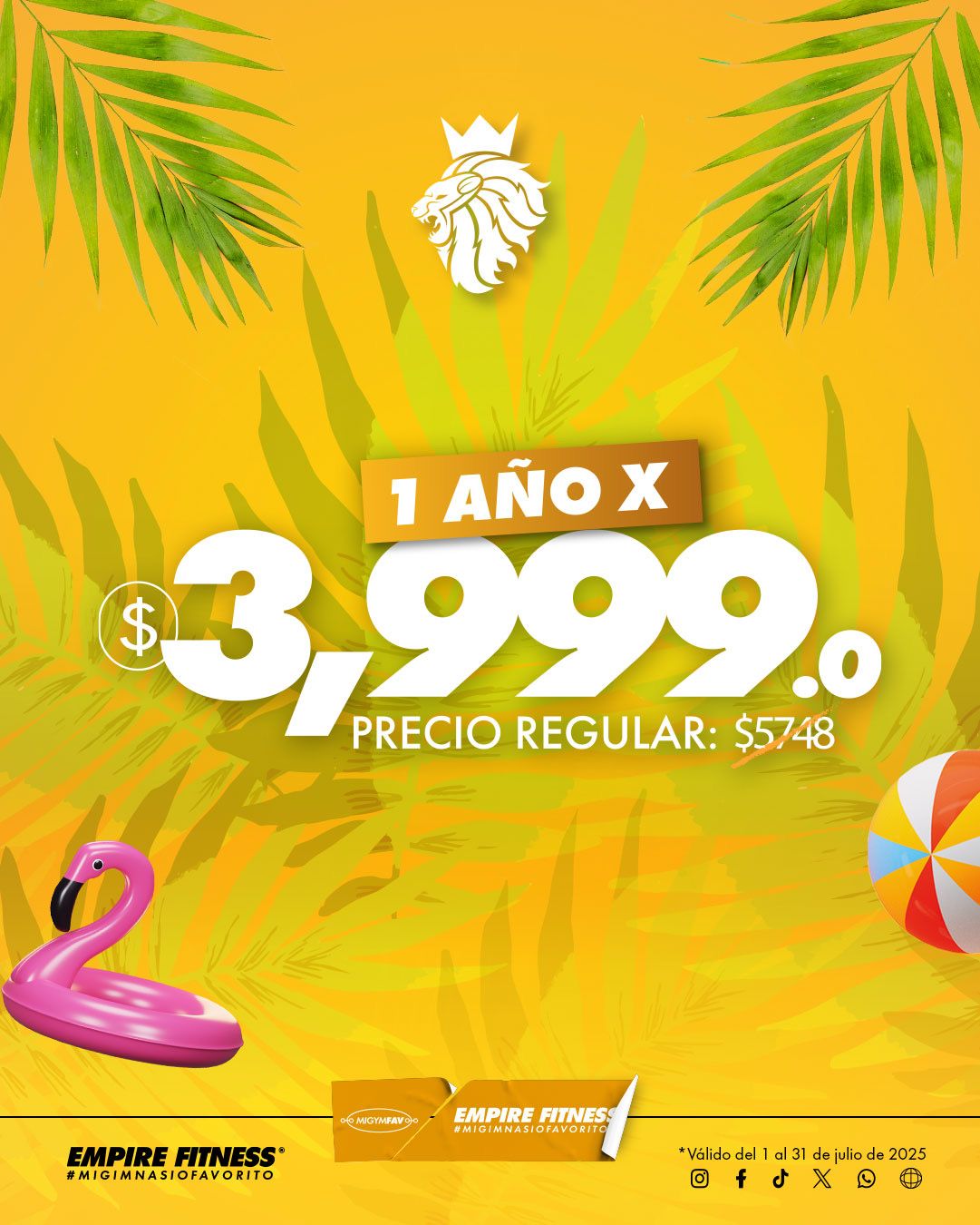 1 Año x $3999 + Inscripción Gratis