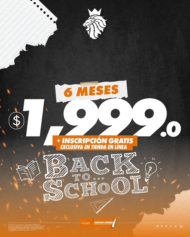 6 Meses x $1999 + Inscripción Gratis