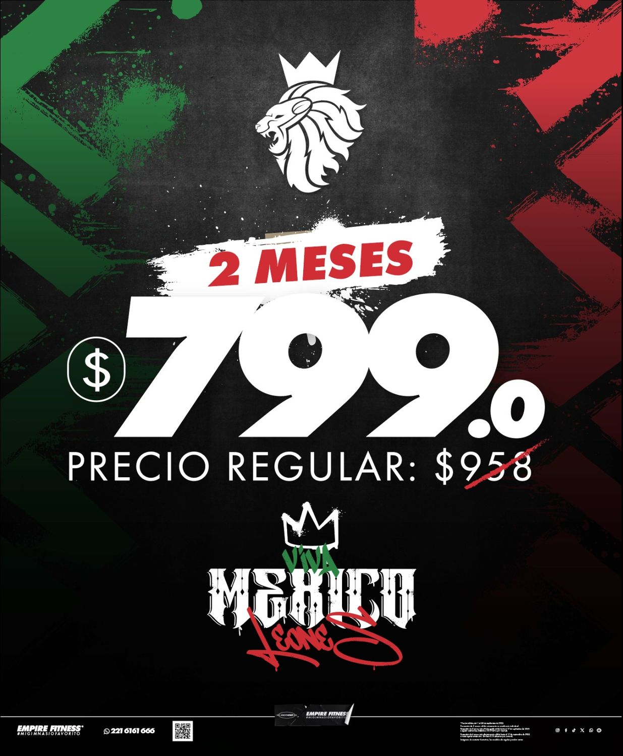 2 Meses x $799 + Inscripción Gratis