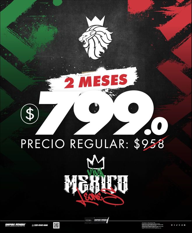2 Meses x $799 + Inscripción Gratis