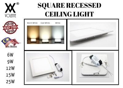 Ultra Thin Square LED Panel Recessed Ceiling Lamp