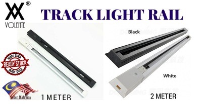 (1 Meter / 2 Meter) 2 Wires Track Lights Rail,Lighting Fixtures Track for LED Track Lamps White Black Color
