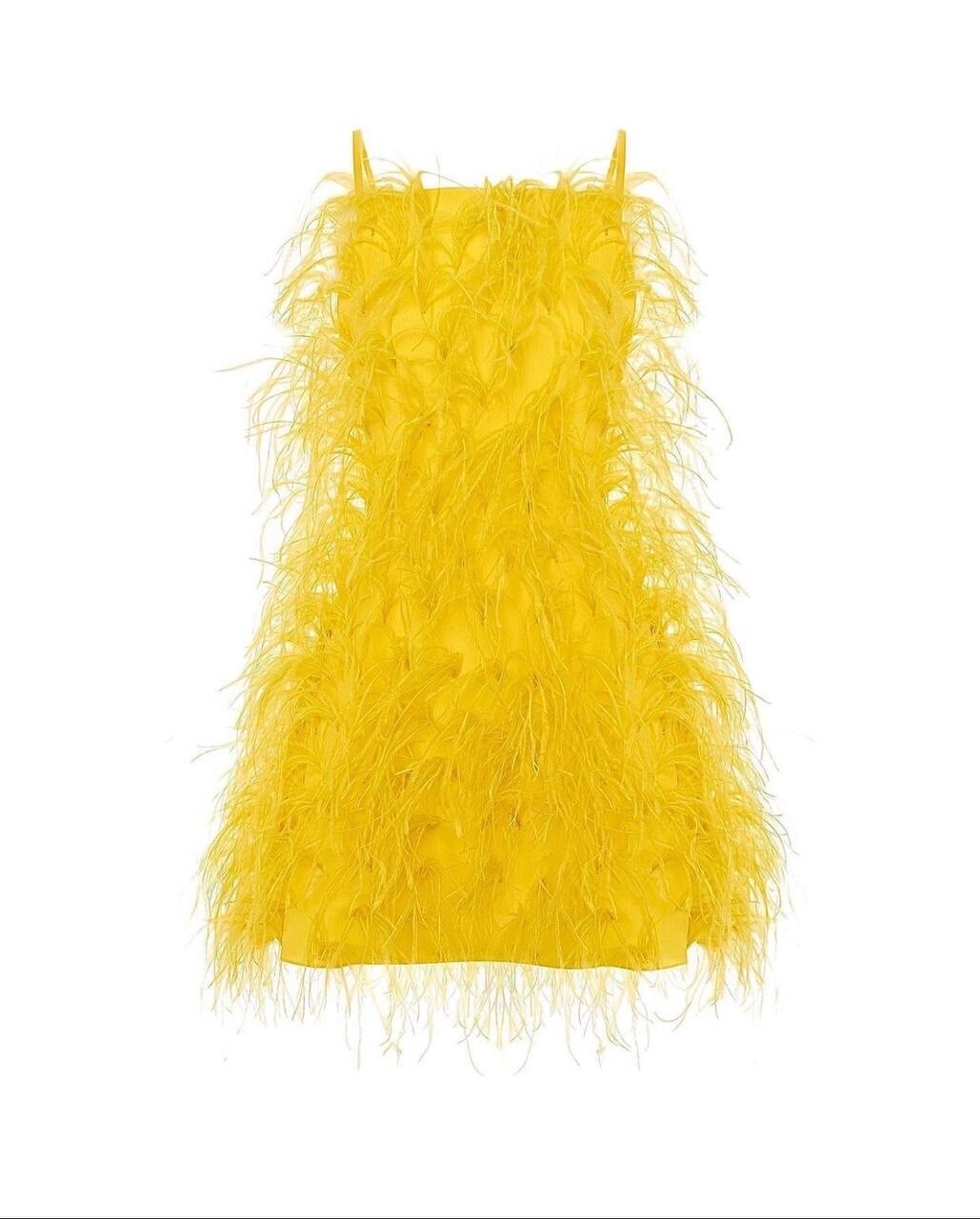 Платье-мини желтое VGLAM