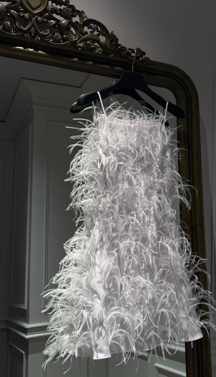 Платье-мини белое VGLAM