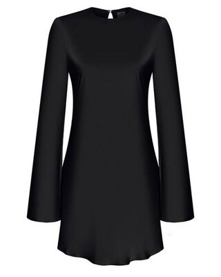 Платье-мини A-силуэта черное Li Lab