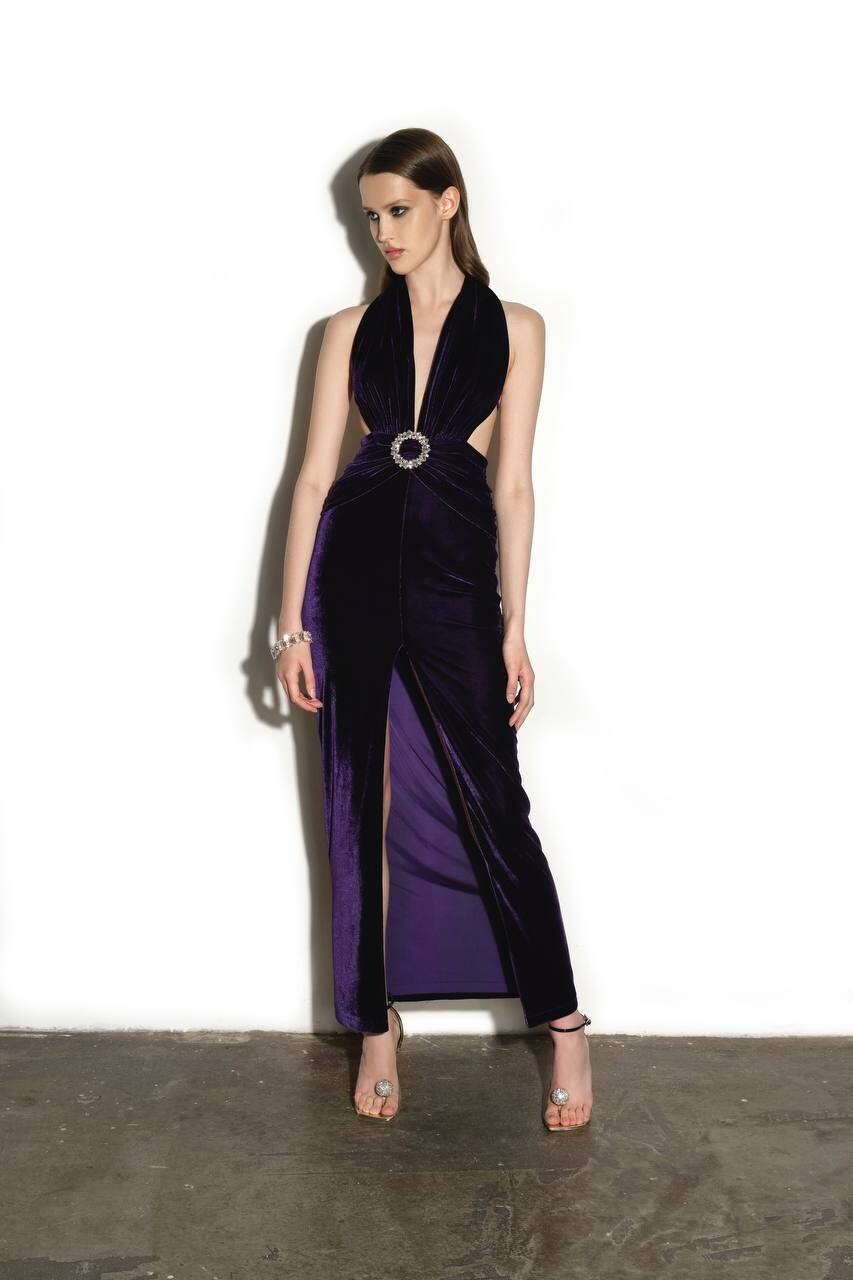 Платье бархатное фиолетовое Rope