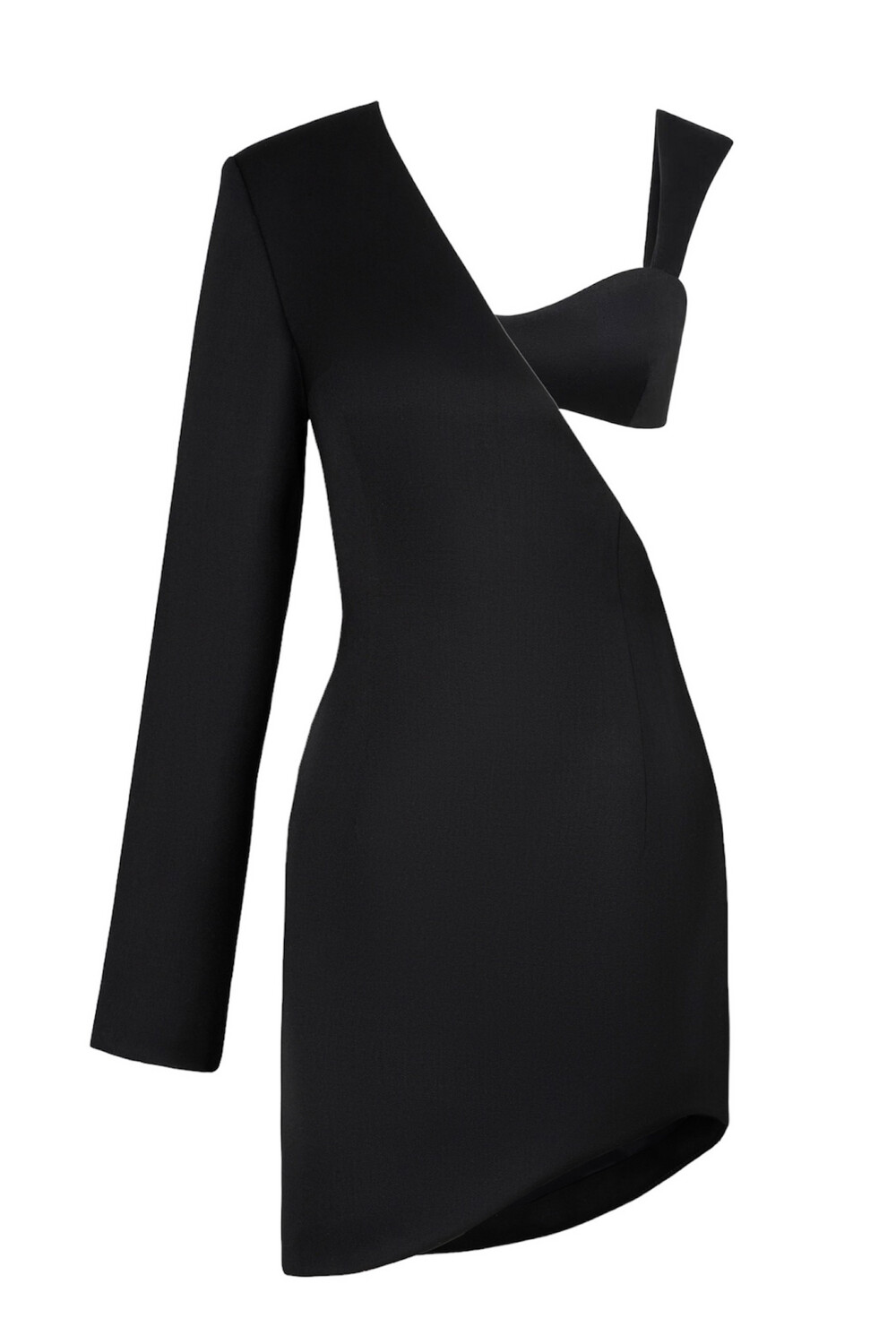 Платье асимметричное черное ANNA ODATE