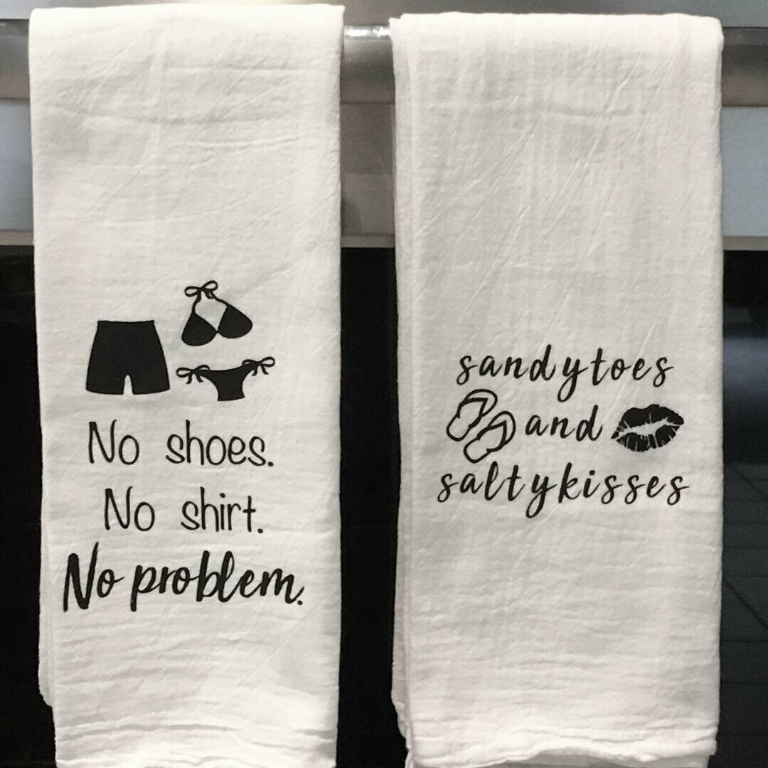 Beach tea towel