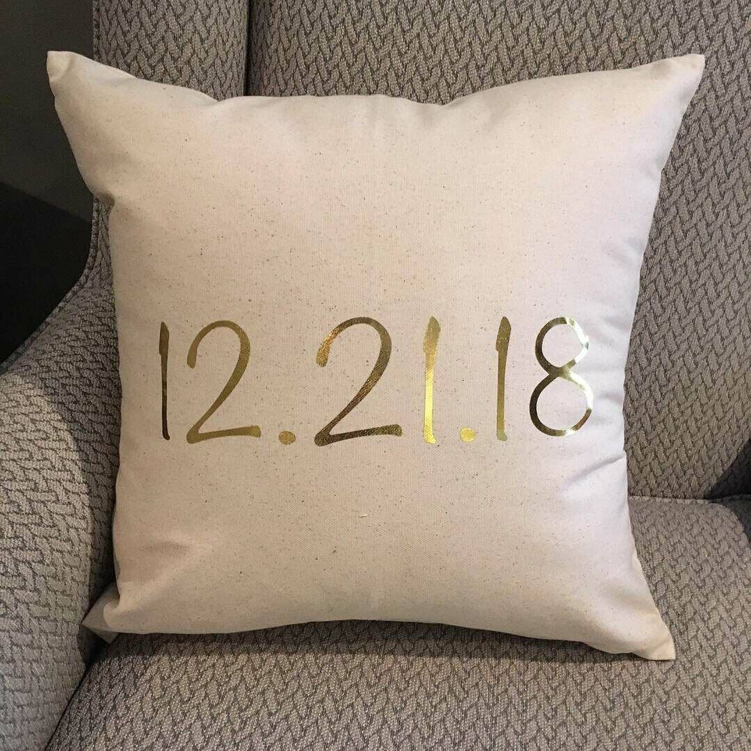 Custom pillow (wedding date or birthday)