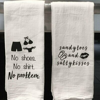 Beach tea towel