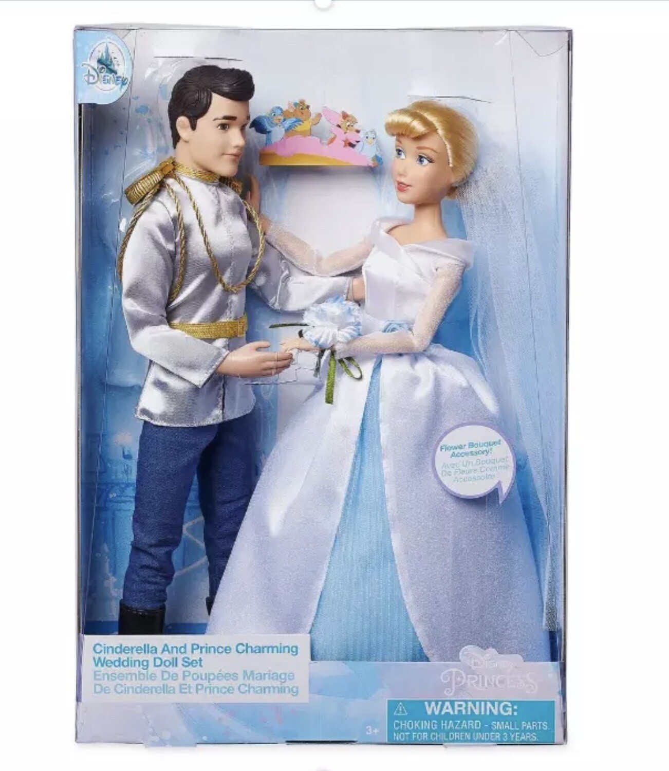 Disney Store Wedding Cinderella Doll With Prince