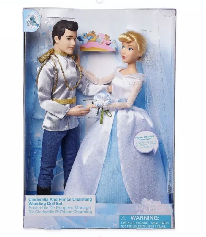 Disney Store Wedding Cinderella Doll With Prince