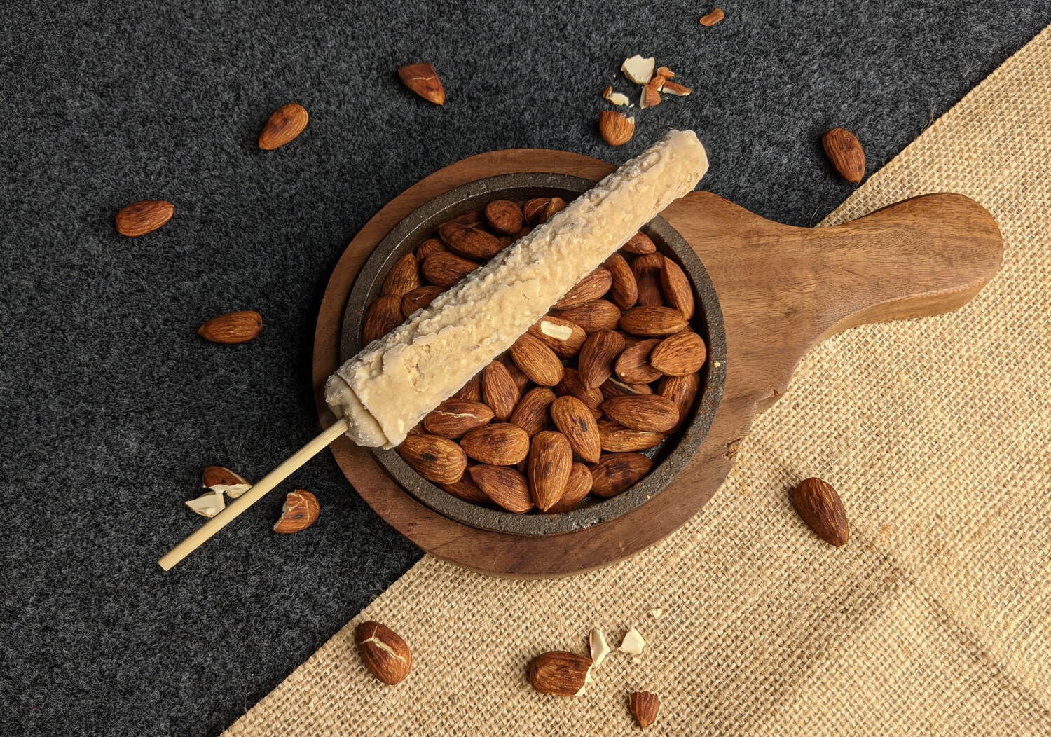 Roasted almond Kulfi