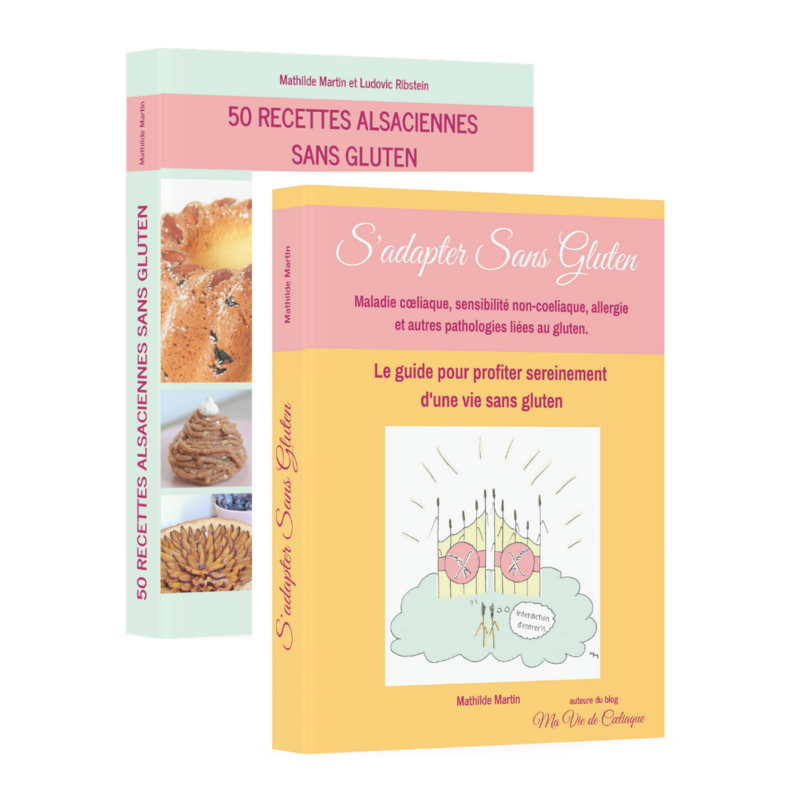 PACK Livres S&#39;adapter Sans Gluten + 50 Recettes Alsaciennes Sans Gluten