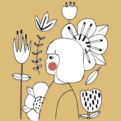 STAMPA - CO•SE - BIMBA CON FIORI