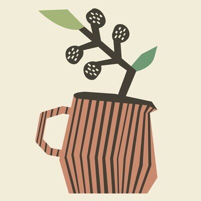 STAMPA - CO•SE - VASO A RIGHE CON PIANTA