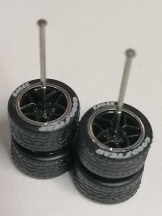 5 Spoke Open Star - 11mm 1/64 Alloy Car Wheels MSC - EP