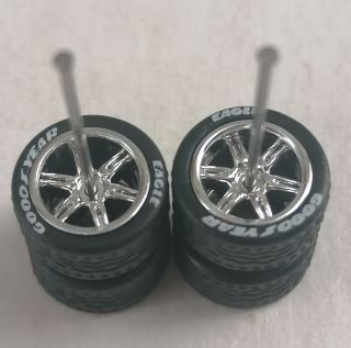 6 Spoke Line - 11mm 1/64 Alloy Car Wheels MSC - CP