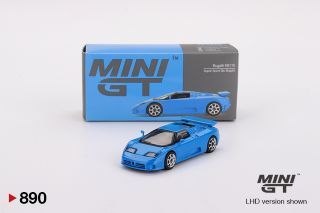 Mini GT Bugatti EB110 Super Sport Blu Bugatti