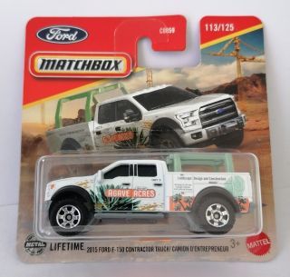 Matchbox 2015 Ford F-150 Contractor Truck Camion D&#39;Entrepeneur