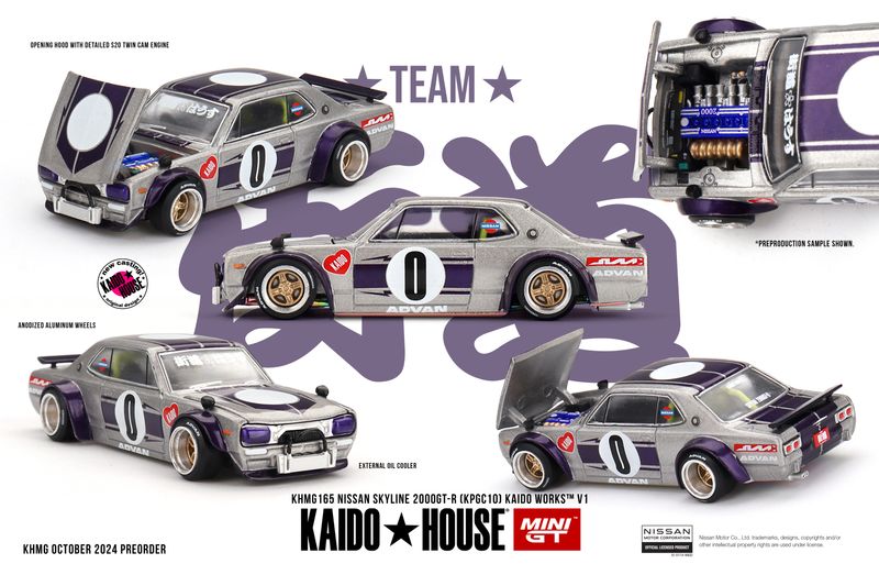 Mini GT Nissan Skyline 2000GT-R (KPGC10) Kaido Works V1