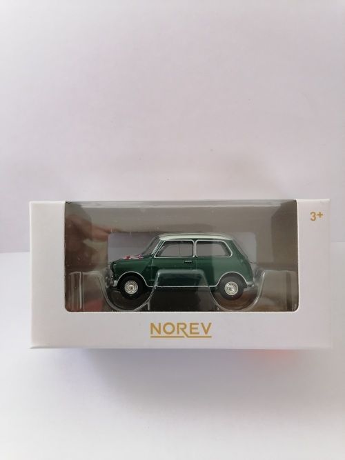 Norev Scale 1/54 Mini S Cooper 1964 Almond Green with Flag