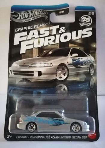 Hot Wheels Fast &amp; Furious Graphic Remix Custom Acura Integra Sedan GSR
