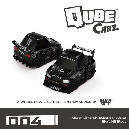Mini GT QUBE CARZ Nissan LB-ER34 Super Silhouette SKYLINE Black