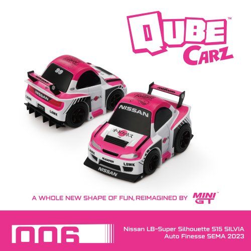 Mini GT QUBE CARZ Nissan LB-Super Silhouette S15 SILVIA Auto Finesse SEMA 2023