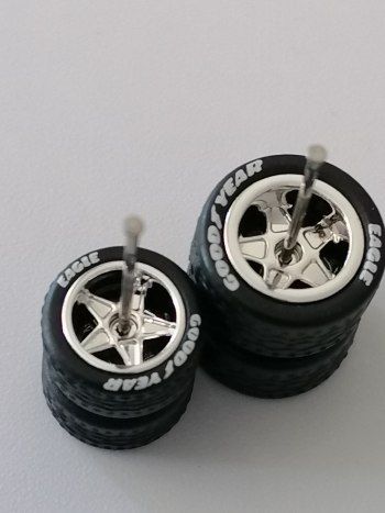 5 spoke star Silver plated big and small Branded Tread Tyre