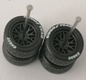 10 Spoke Black Branded Treaded Tyre
