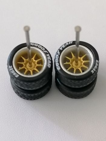 10 Spoke Gold with Silver Trim Branded Tread Tyre
