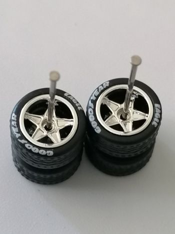 5 Spoke Star Silver Plated Branded Tread Tyre