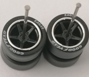 5 Spoke Thin Black with Silver Trim Branded - MMS-FP Silver Edge 1