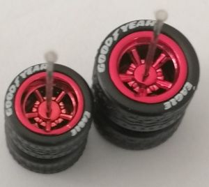 5 Spoke Thin - Red Electroplated Branded Big &amp; Small - BSC-AP Red 1