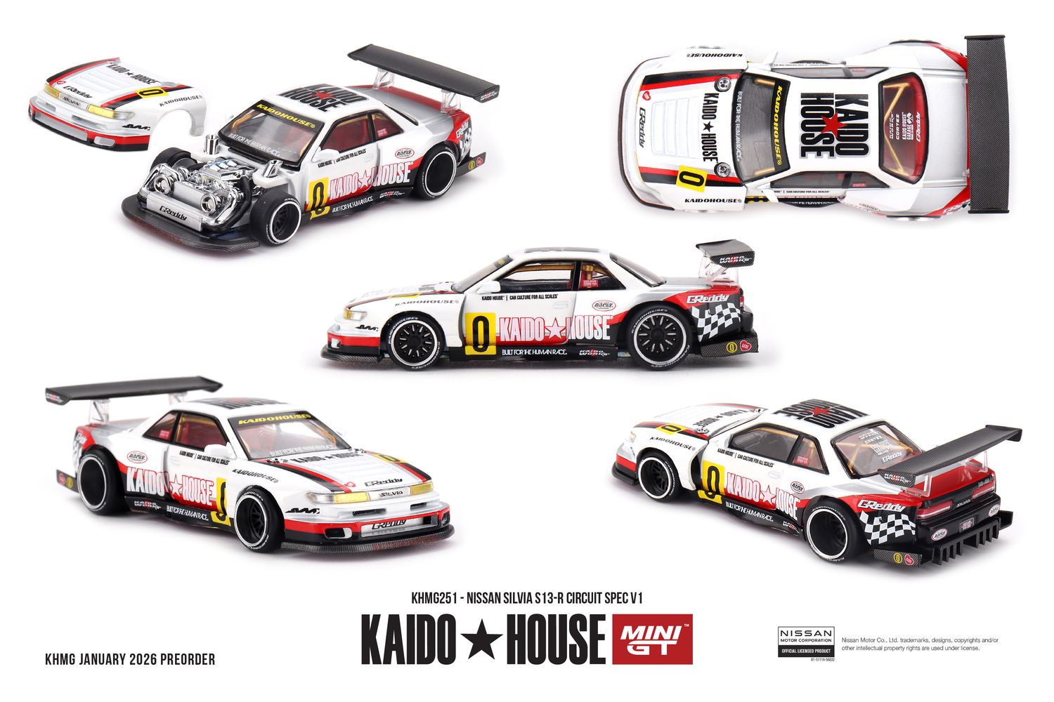 Mini GT Nissan Silvia S13-R Circuit Spec V1