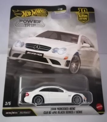 Hot Wheels Power Trip 2008 Mercedes Benz CLK 63 AMG Black Series