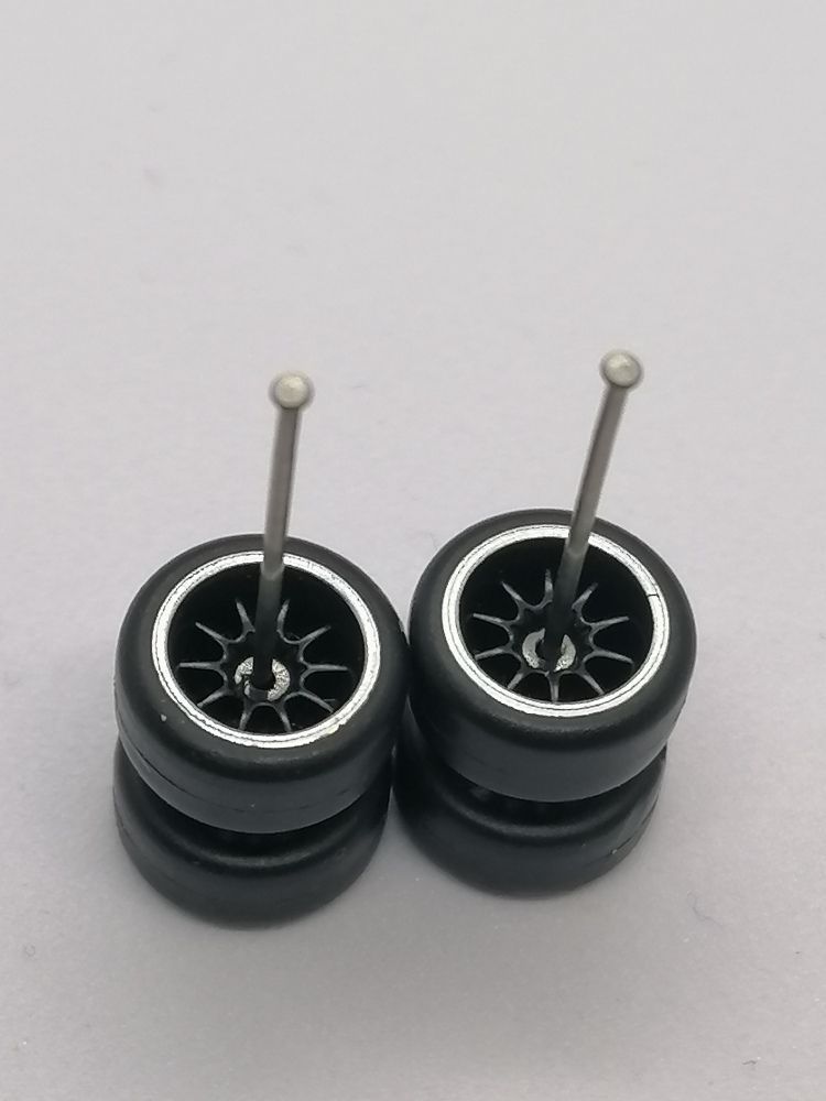 10 Spoke Black Silver Trim Unbranded