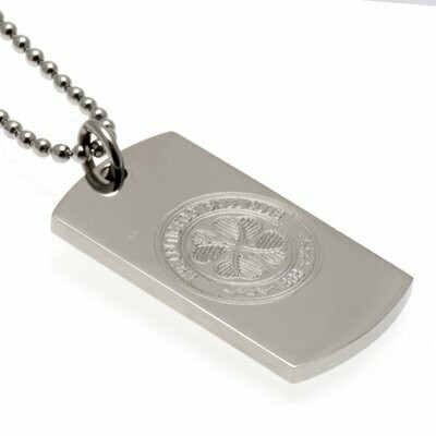 Official Celtic F.C. Stainless Steel Dog Tag & Ball Chain