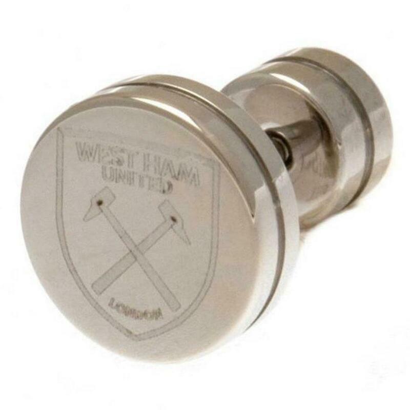 Official West Ham Utd Stainless Steel Crest Stud Earring
