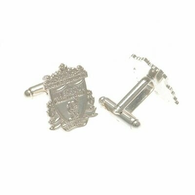 Official Liverpool FC Silver Plated Crest Cufflinks.