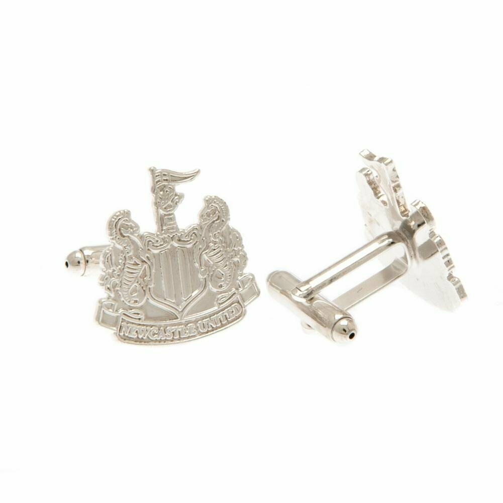 Official Newcastle Utd Silver Plated Crest Cufflinks.
