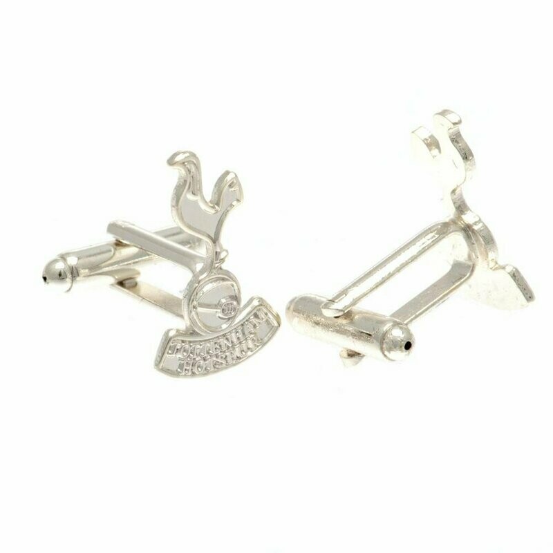 Official Tottenham Hotspur Silver Plated Crest Cufflinks.