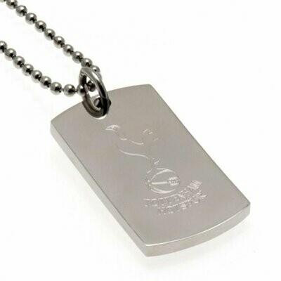Official Tottenham Hotspur Stainless Steel Dog Tag & Ball Chain