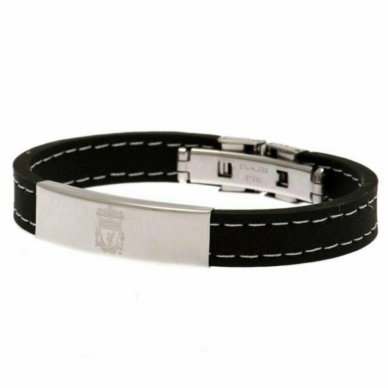 Official Liverpool FC Stainless Steel/Silicone Crest Bracelet